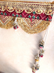 Beautiful Handmade toran decorative doorway hanging (Red ), 41 inches, C